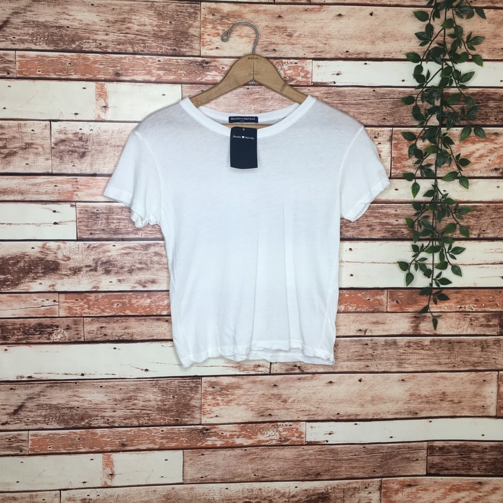 Gift Brandy Melville White Basic White Tee Soft
